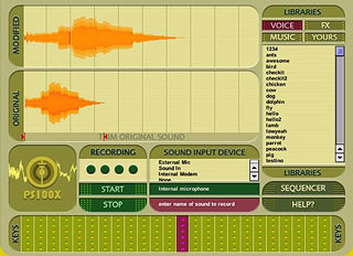 Main interface of the audio toy