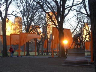 A view of Christo's Gates at dawn taken by James Bradburne A view of Christo's Gates at dawn taken by James Bradburne